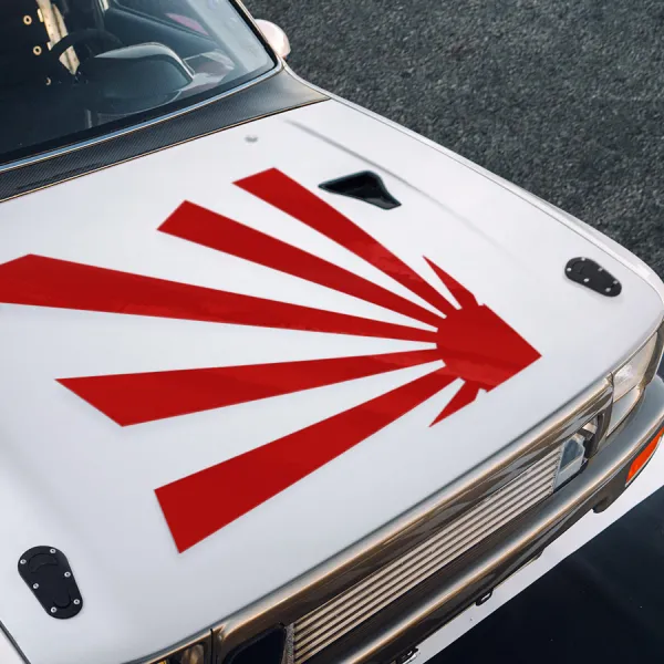 Big Hood Jap Rising Sun Japan Flag Navy JDM Racing Car Body Vinyl Sticker Decal >